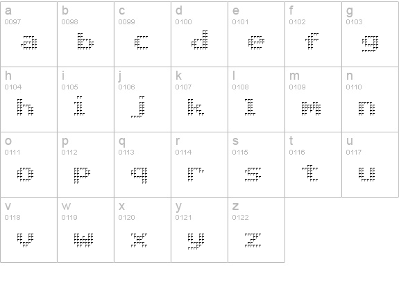 Triad lowercase a-z preview