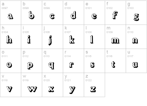 Triathlon lowercase a-z preview
