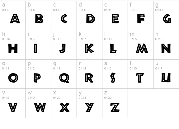 Tribeca Regular lowercase a-z preview