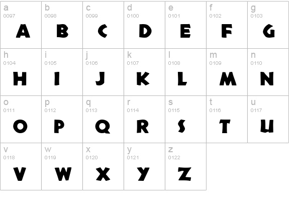 TribecaSolid Regular lowercase a-z preview