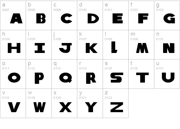 Tribute to Nova lowercase a-z preview
