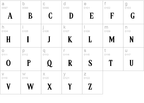 Triforce lowercase a-z preview