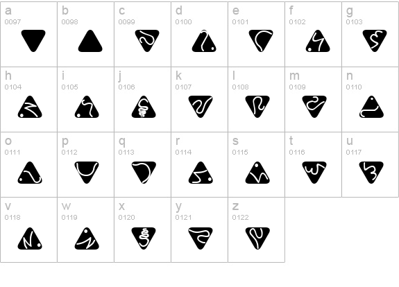 Trill lowercase a-z preview