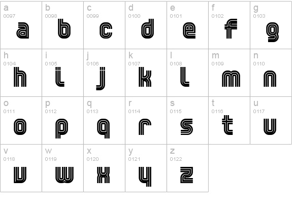 Trisect ExtraBold lowercase a-z preview