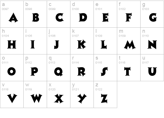 Tristan Regular lowercase a-z preview