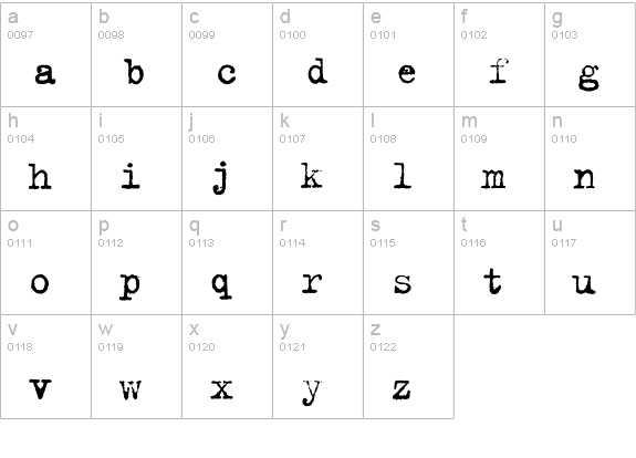 Trixie-Text lowercase a-z preview