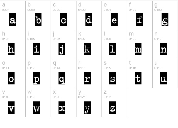TrixieCyr-Cameo lowercase a-z preview