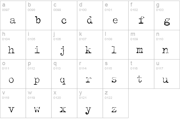 TrixieCyrG-Light lowercase a-z preview