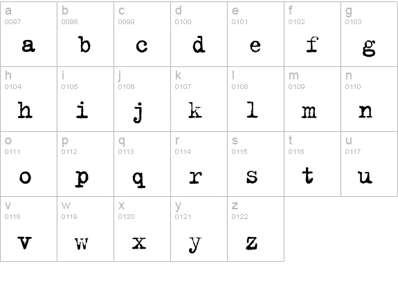 TrixieCyrG-Plain lowercase a-z preview