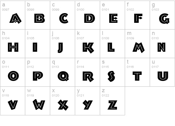 TroglodyteNF lowercase a-z preview