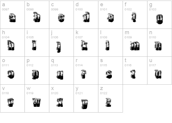 trop flou lowercase a-z preview