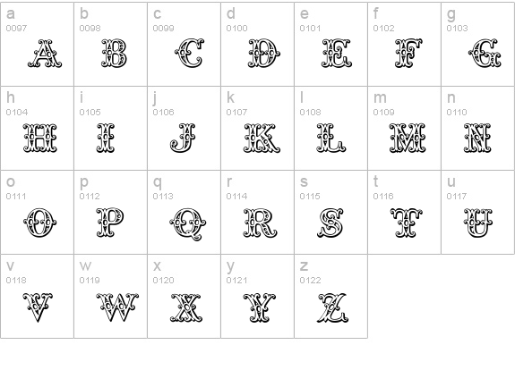 Tropicana lowercase a-z preview