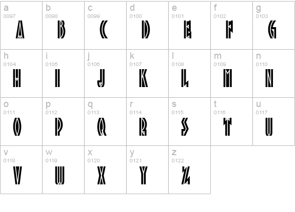 Tropicana NF lowercase a-z preview
