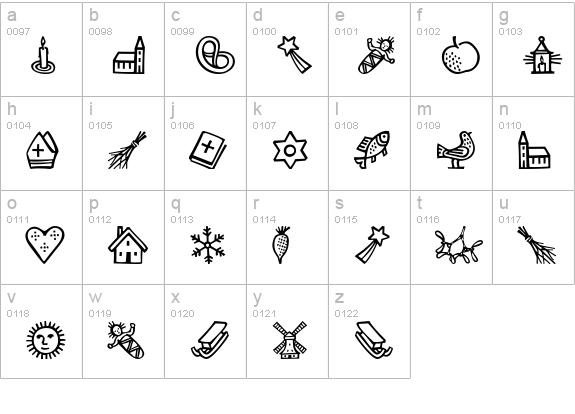 TroyerDecember lowercase a-z preview