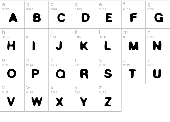 True Stories lowercase a-z preview
