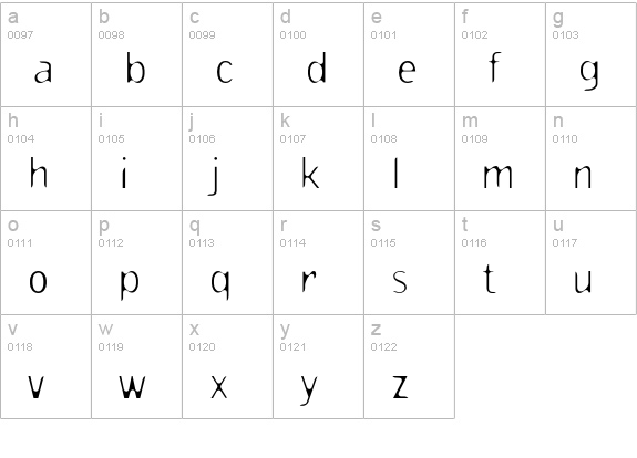 Truth-Lite lowercase a-z preview
