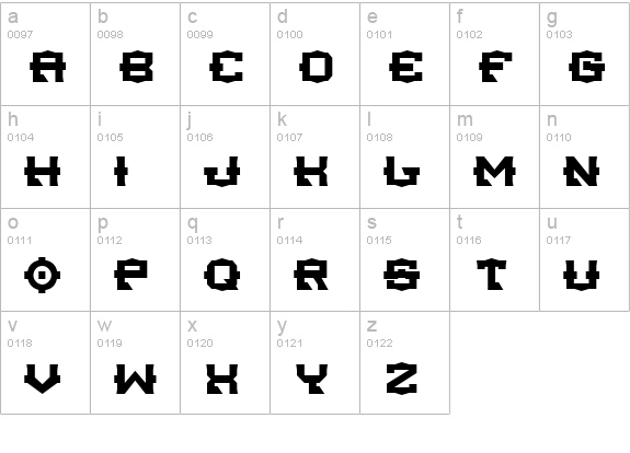Tsa Normal lowercase a-z preview