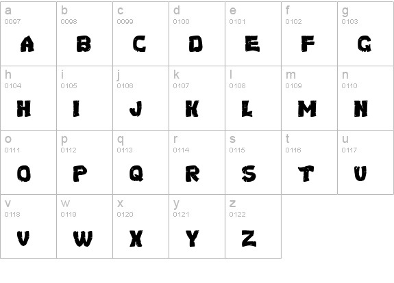 Turtles Normal lowercase a-z preview