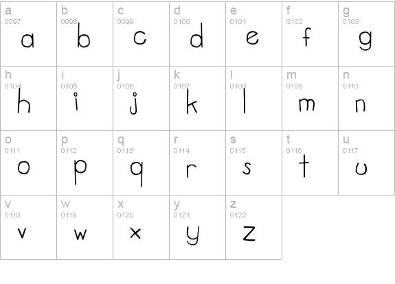 tweed. lowercase a-z preview