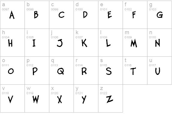 Twelve Ton Fishstick lowercase a-z preview