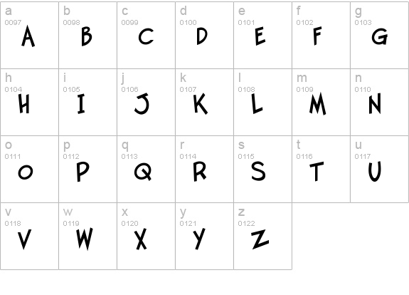 Twelve Ton Goldfish lowercase a-z preview
