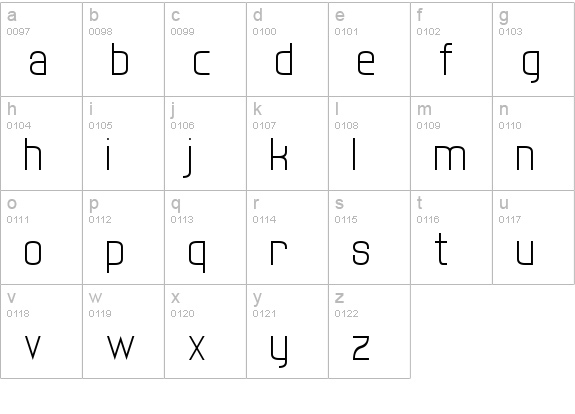 twenty-one lowercase a-z preview