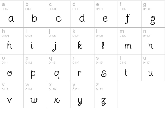 TwinkleStarROB lowercase a-z preview