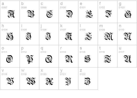 Twogriffin lowercase a-z preview