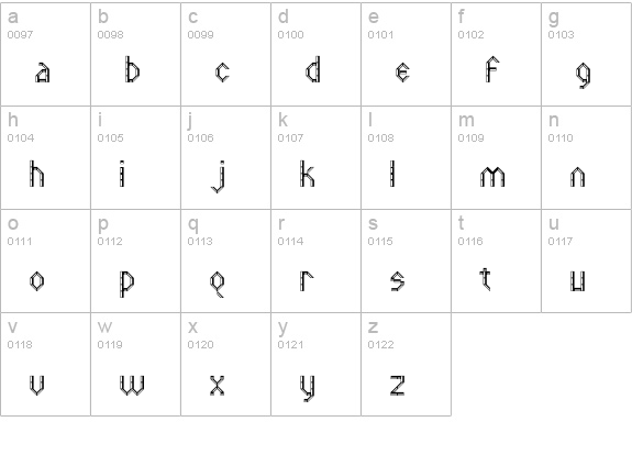 TwoTonedStoned lowercase a-z preview