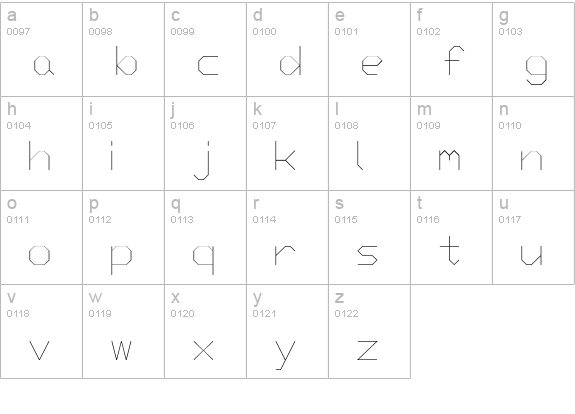 Txt lowercase a-z preview
