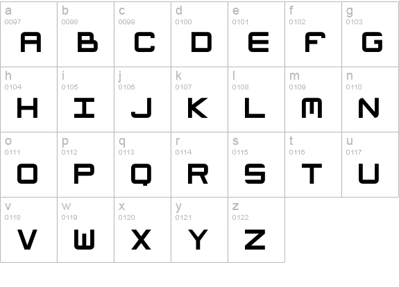 Tycho lowercase a-z preview