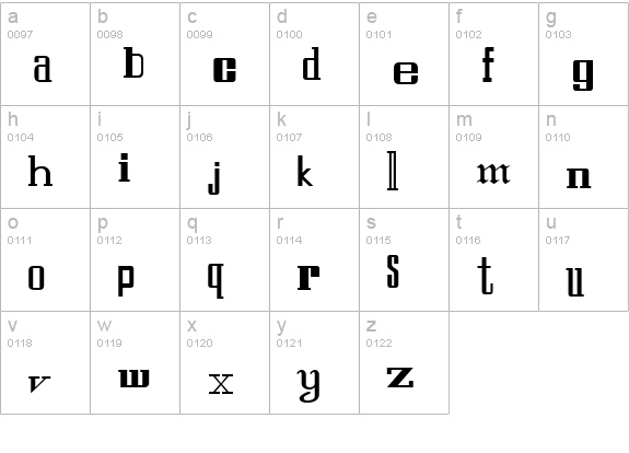 Typecase Normal lowercase a-z preview