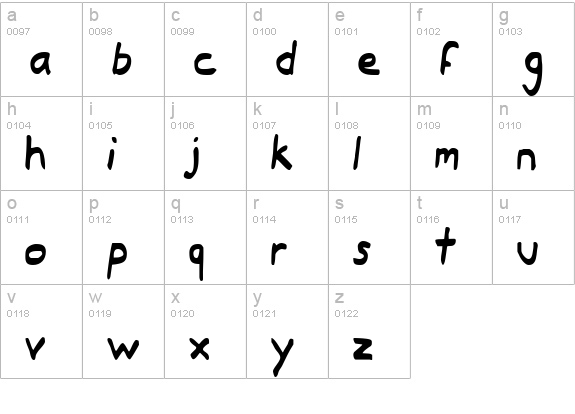Typeecanoe lowercase a-z preview