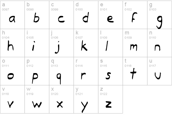 Typeecanoe Light lowercase a-z preview
