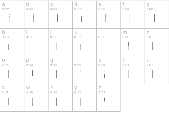 Typeface-FourOne lowercase a-z preview