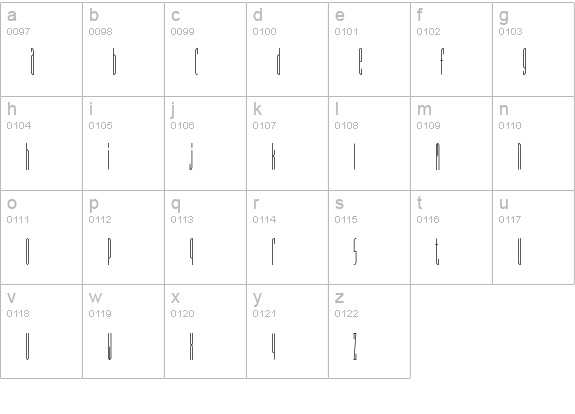 Typeface-FourTwo lowercase a-z preview