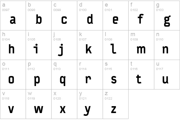 Typestar-Black lowercase a-z preview