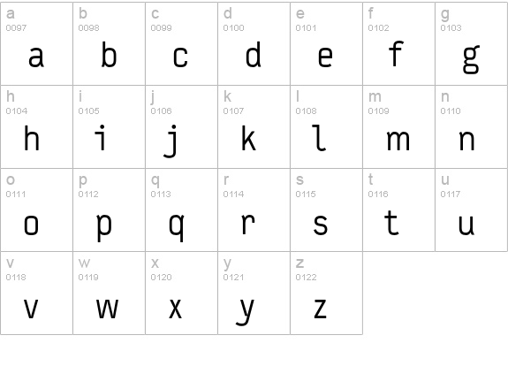 Typestar-Normal lowercase a-z preview