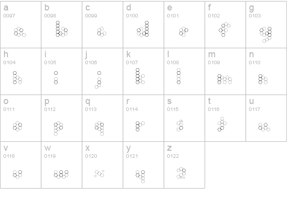U Honeycombed lowercase a-z preview