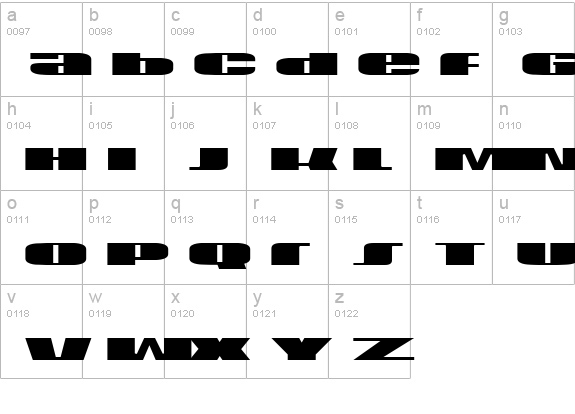 U.S.A. lowercase a-z preview