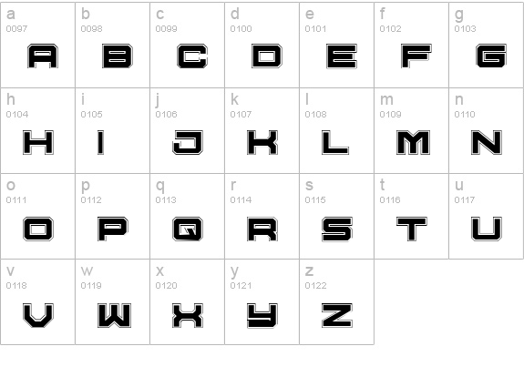U.S.S. Dallas Academy lowercase a-z preview