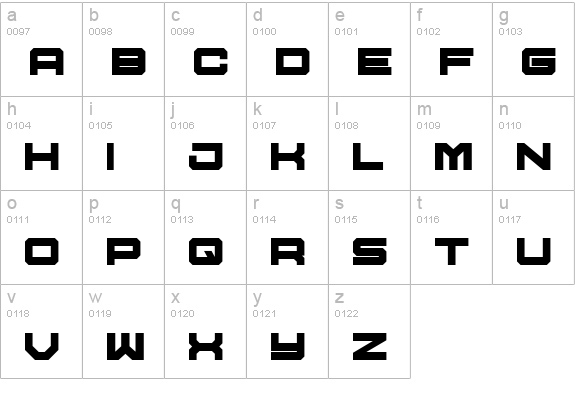 U.S.S. Dallas Bold lowercase a-z preview
