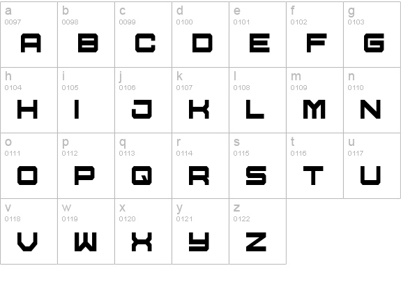 U.S.S. Dallas Condensed lowercase a-z preview