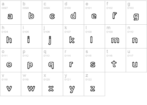 Ubiquity (BRK) lowercase a-z preview