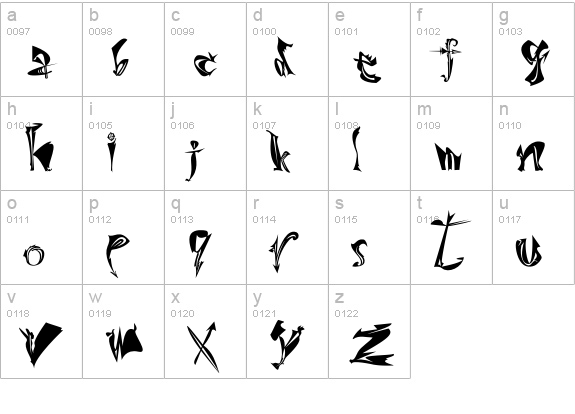 UckNPretty lowercase a-z preview