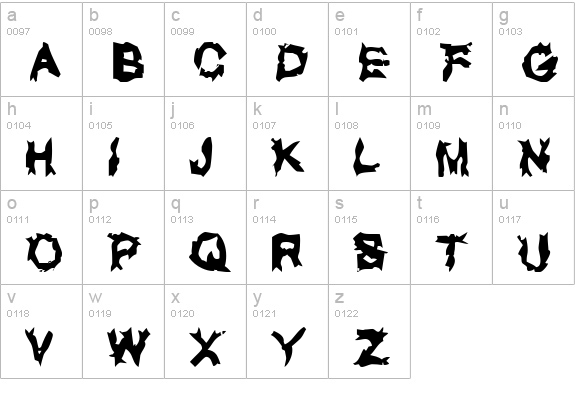 UGLY LOVER lowercase a-z preview