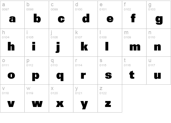 UltimateSerial-Heavy-Regular lowercase a-z preview