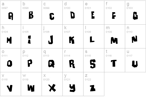 Ultimatum lowercase a-z preview