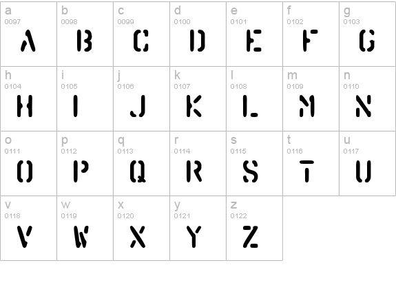 Ultra lowercase a-z preview