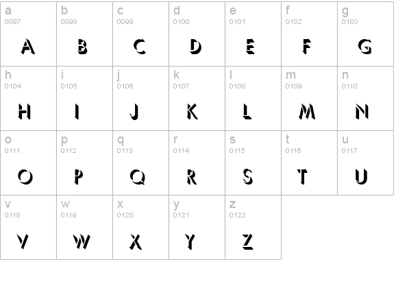 UltraShadow Regular lowercase a-z preview